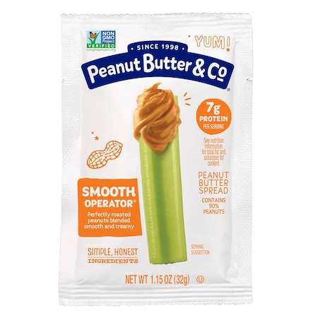 Peanut Butter & Co Smooth Operator 1.15oz. Squeeze Packs All Natural Peanut Butter, PK200 17010061-EA
